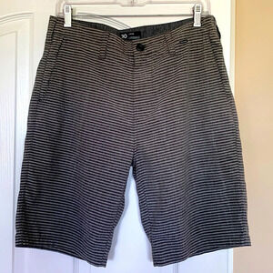 Mens HURLEY BOARD SHORTS perfect condition Grey horizontal stripes size 30